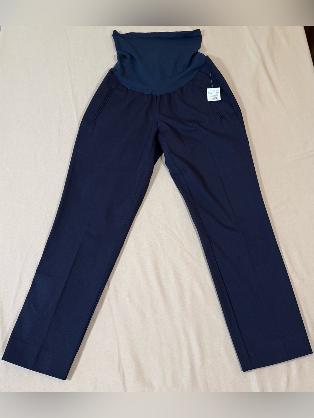 A Pea in the Pod Maternity Secret Fit Belly Straight Leg Blue Pants NWT, Medium.